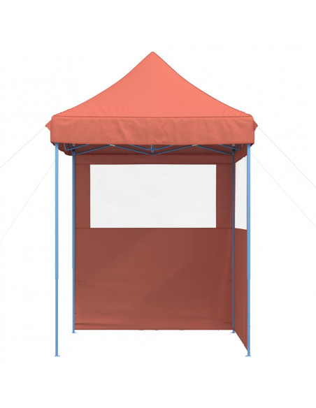 Tendone per Feste Pieghevole Pop-Up con 2 Pareti Terracotta