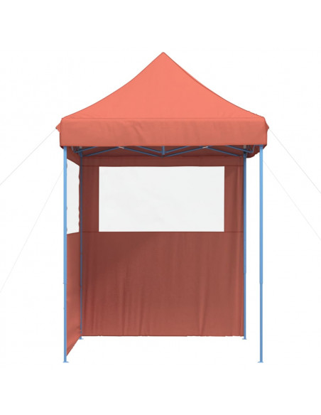 Tendone per Feste Pieghevole Pop-Up con 2 Pareti Terracotta