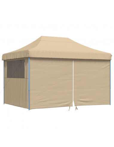 Tendone per Feste Pieghevole Pop-Up con 4 Pareti Beige