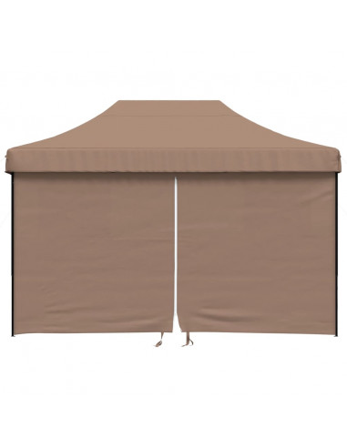 Tendone per Feste Pieghevole Pop-Up con 4 Pareti Marrone