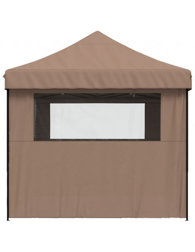 Tendone per Feste Pieghevole Pop-Up con 4 Pareti Marrone