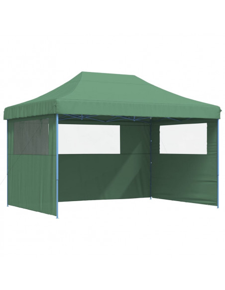 Tendone per Feste Pieghevole Pop-Up con 3 Pareti Verde