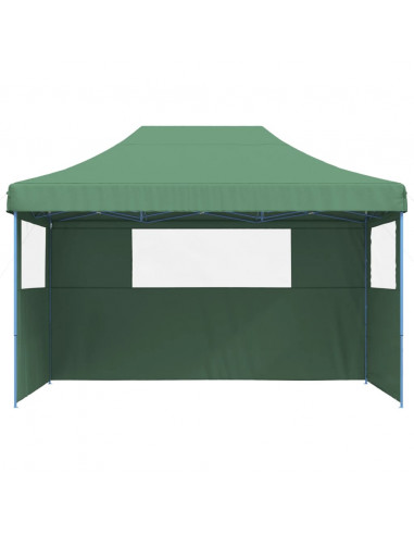 Tendone per Feste Pieghevole Pop-Up con 3 Pareti Verde