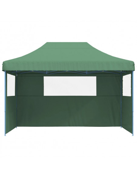 Tendone per Feste Pieghevole Pop-Up con 3 Pareti Verde