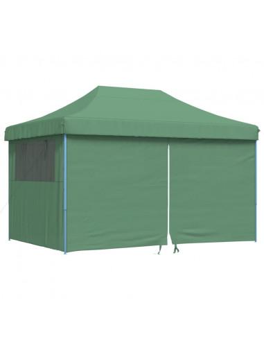 Tendone per Feste Pieghevole Pop-Up con 4 Pareti Verde