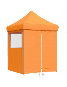 Tendone per Feste Pieghevole Pop-Up con 4 Pareti Arancione 2