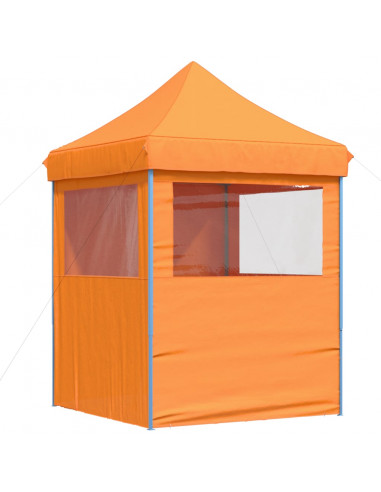 Tendone per Feste Pieghevole Pop-Up con 4 Pareti Arancione