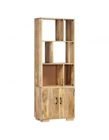 Libreria 60x35x180 cm in Legno Massello di Mango