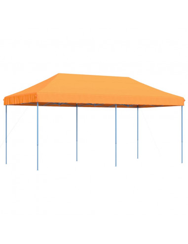 Tenda da Festa Pieghevole Pop-Up Arancione 580x292x315 cm