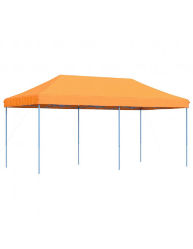 Tenda da Festa Pieghevole Pop-Up Arancione 580x292x315 cm