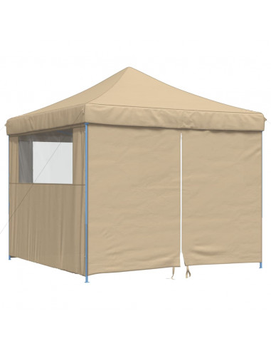 Tendone per Feste Pieghevole Pop-Up con 4 Pareti Beige