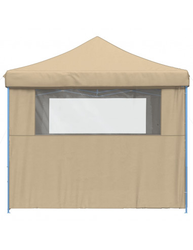 Tendone per Feste Pieghevole Pop-Up con 4 Pareti Beige