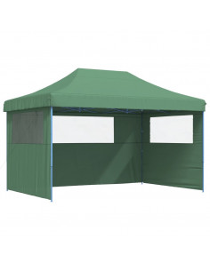 Tendone per Feste Pieghevole Pop-Up con 3 Pareti Verde 2