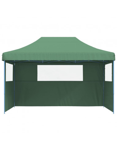 Tendone per Feste Pieghevole Pop-Up con 3 Pareti Verde