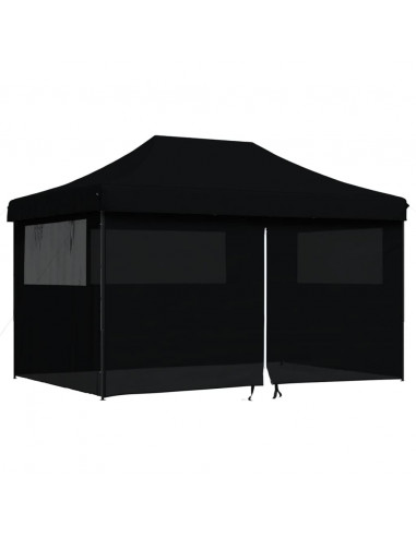 Tendone per Feste Pieghevole Pop-Up con 4 Pareti Nero