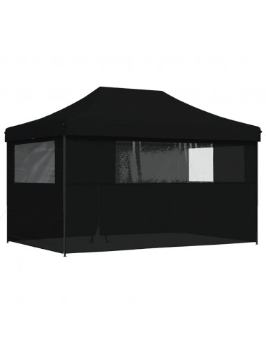 Tendone per Feste Pieghevole Pop-Up con 4 Pareti Nero