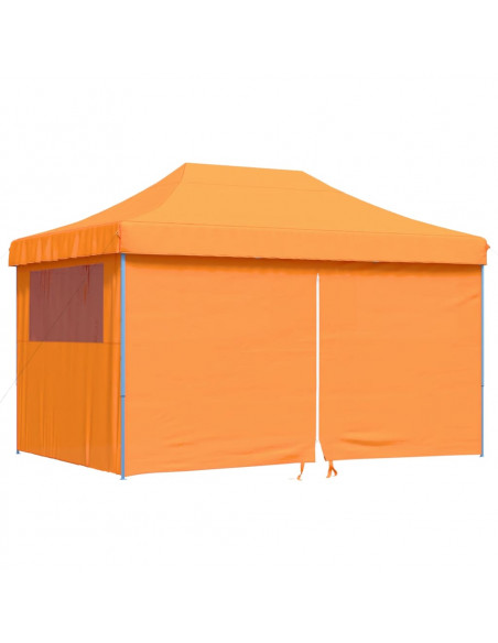 Tendone per Feste Pieghevole Pop-Up con 4 Pareti Arancione