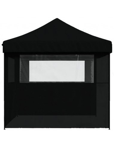 Tendone per Feste Pieghevole Pop-Up con 3 Pareti Nero