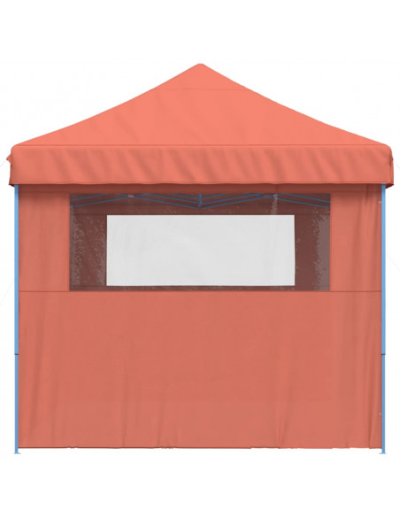 Tendone per Feste Pieghevole Pop-Up con 3 Pareti Terracotta