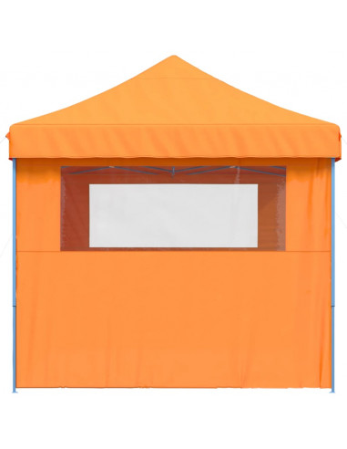 Tendone per Feste Pieghevole Pop-Up con 3 Pareti Arancione