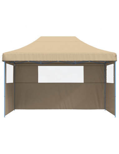 Tendone per Feste Pieghevole Pop-Up con 3 Pareti Beige