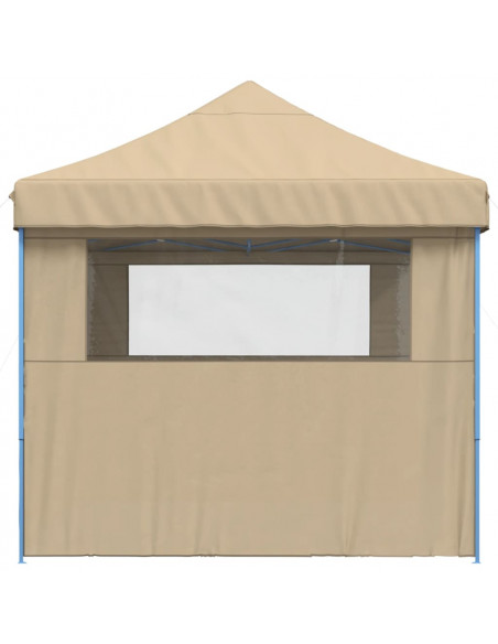 Tendone per Feste Pieghevole Pop-Up con 3 Pareti Beige