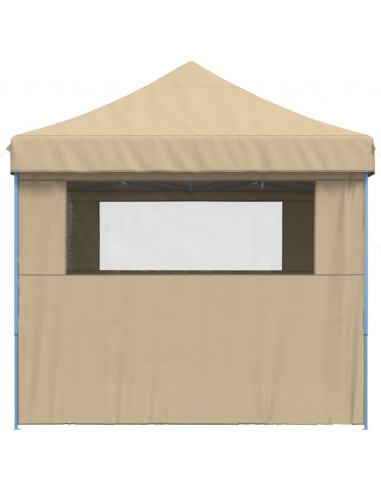 Tendone per Feste Pieghevole Pop-Up con 4 Pareti Beige