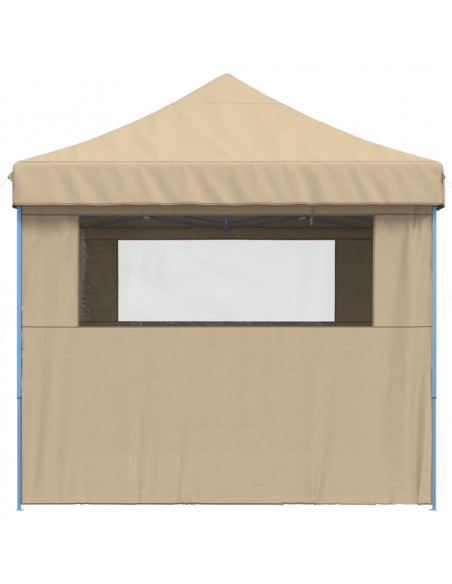 Tendone per Feste Pieghevole Pop-Up con 4 Pareti Beige