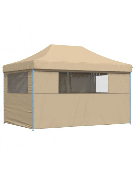 Tendone per Feste Pieghevole Pop-Up con 4 Pareti Beige