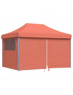 Tendone per Feste Pieghevole Pop-Up con 4 Pareti Terracotta 2