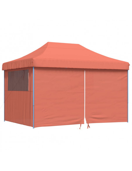 Tendone per Feste Pieghevole Pop-Up con 4 Pareti Terracotta