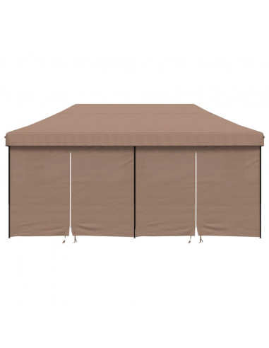 Tendone per Feste Pieghevole Pop-Up con 4 Pareti Marrone