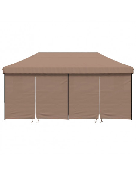 Tendone per Feste Pieghevole Pop-Up con 4 Pareti Marrone