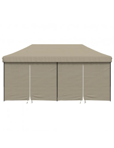 Tendone per Feste Pieghevole Pop-Up con 4 Pareti Tortora