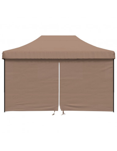 Tendone per Feste Pieghevole Pop-Up con 4 Pareti Marrone