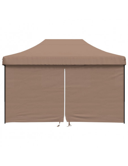 Tendone per Feste Pieghevole Pop-Up con 4 Pareti Marrone