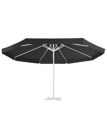 Telo di Ricambio per Tenda da Sole Nero 500 cm