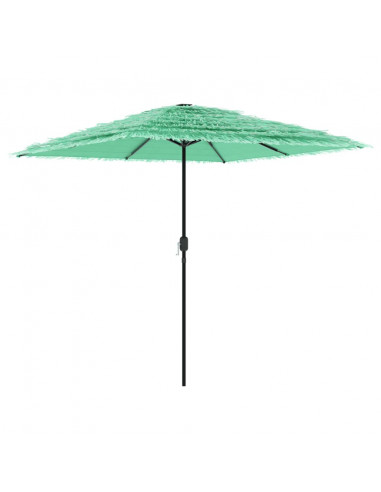 Ombrellone Giardino con Palo in Acciaio Verde 248x248x248 cm