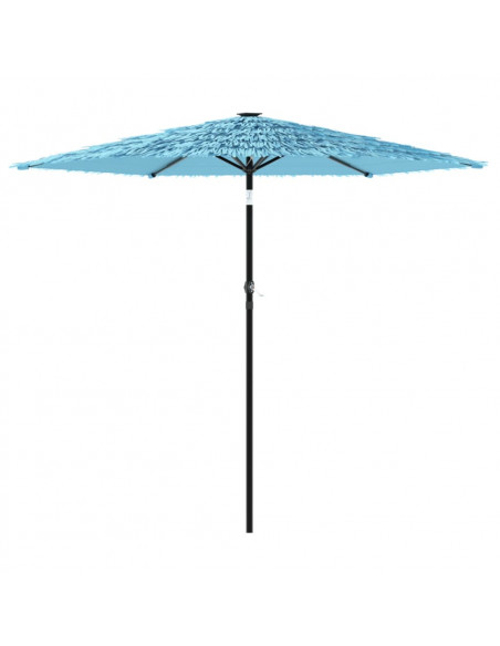 Ombrellone Giardino con Palo in Acciaio Blu 223x223x213 cm