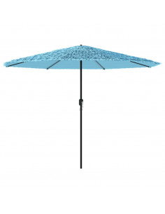 Ombrellone Giardino con Palo in Acciaio Blu 324x324x247 cm 2
