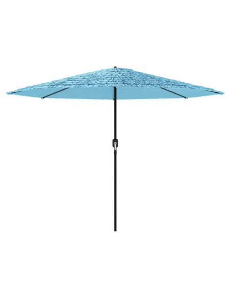 Ombrellone Giardino con Palo in Acciaio Blu 324x324x247 cm