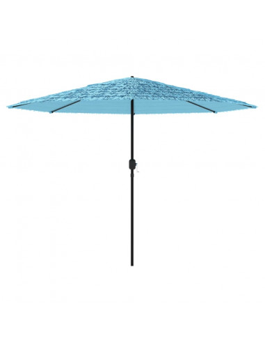 Ombrellone Giardino con Palo in Acciaio Blu 324x324x247 cm