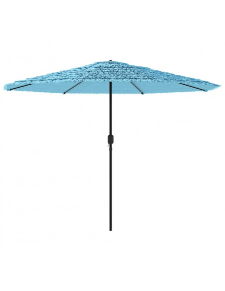 Ombrellone Giardino con Palo in Acciaio Blu 324x324x247 cm