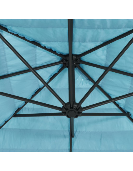 Ombrellone Giardino con Palo in Acciaio Blu 290x290x238 cm