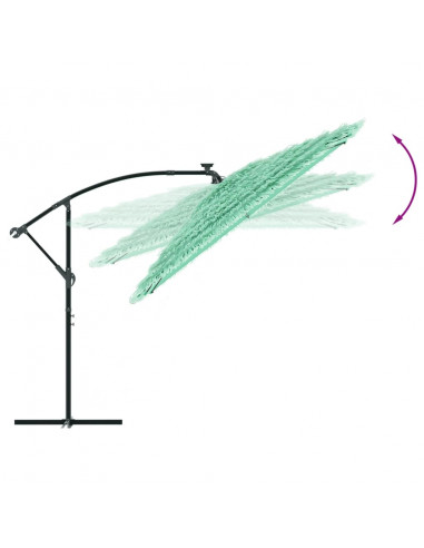 Ombrellone Giardino con Palo in Acciaio Verde 246x246x230 cm