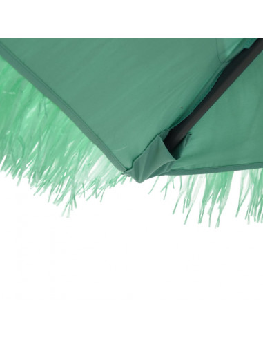 Ombrellone Giardino con Palo in Acciaio Verde 246x246x230 cm