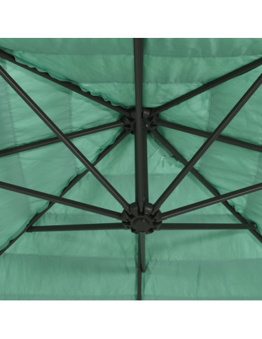 Ombrellone Giardino con Palo in Acciaio Verde 246x246x230 cm
