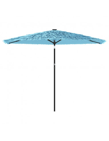 Ombrellone Giardino con Palo in Acciaio Blu 288x288x225 cm