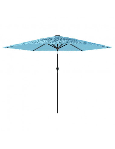 Ombrellone Giardino con Palo in Acciaio Blu 288x288x225 cm