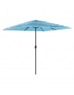 Ombrellone Giardino con Palo in Acciaio Blu 248x248x248 cm 2